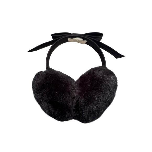 Kate Spade Accessories - Kate Spade New York Shoelace Bow Faux Fur Earmuffs